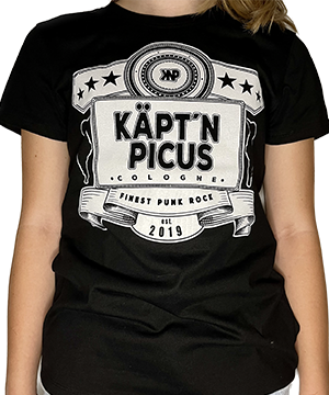 Käpt’N Picus Shirt in schwarz mit Spruch Finest Punk Rock 2019