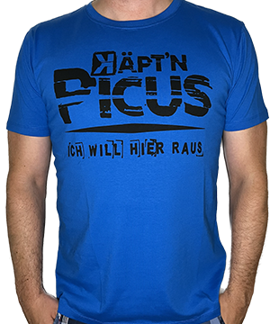 Käpt’N Picus Shirt in blau mit Spruch Ich will hier raus