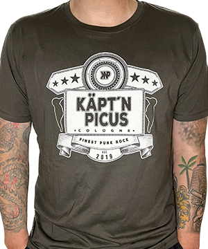 Käpt’N Picus Shirt in braun mit Spruch Finest Punk Rock 2019