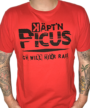 Käpt’N Picus Shirt in rot mit Spruch Ich will hier raus